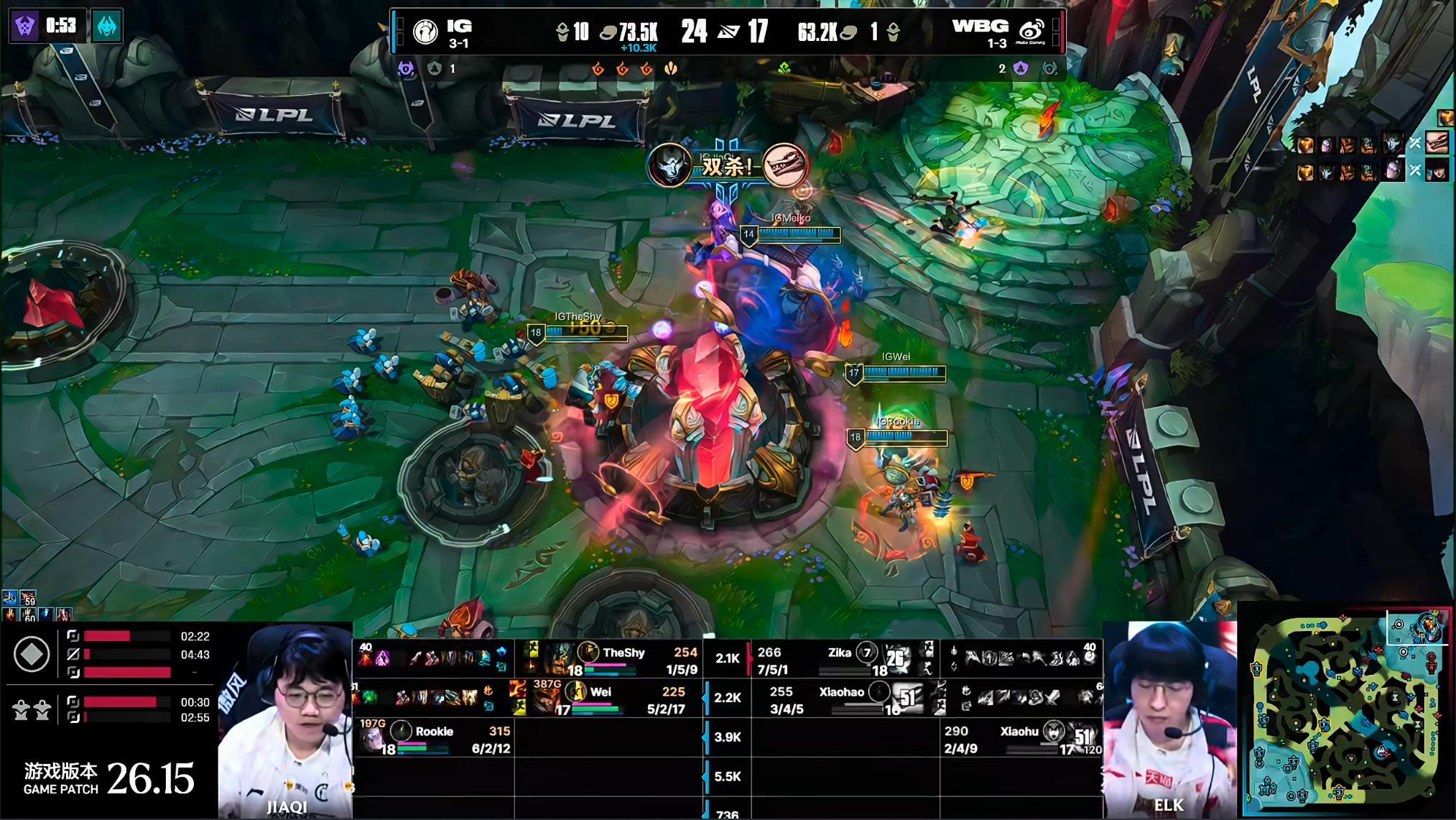 IG1-0WBGwbg单独就是BP全对线，结果就那样，我就说一个疑问，你既然