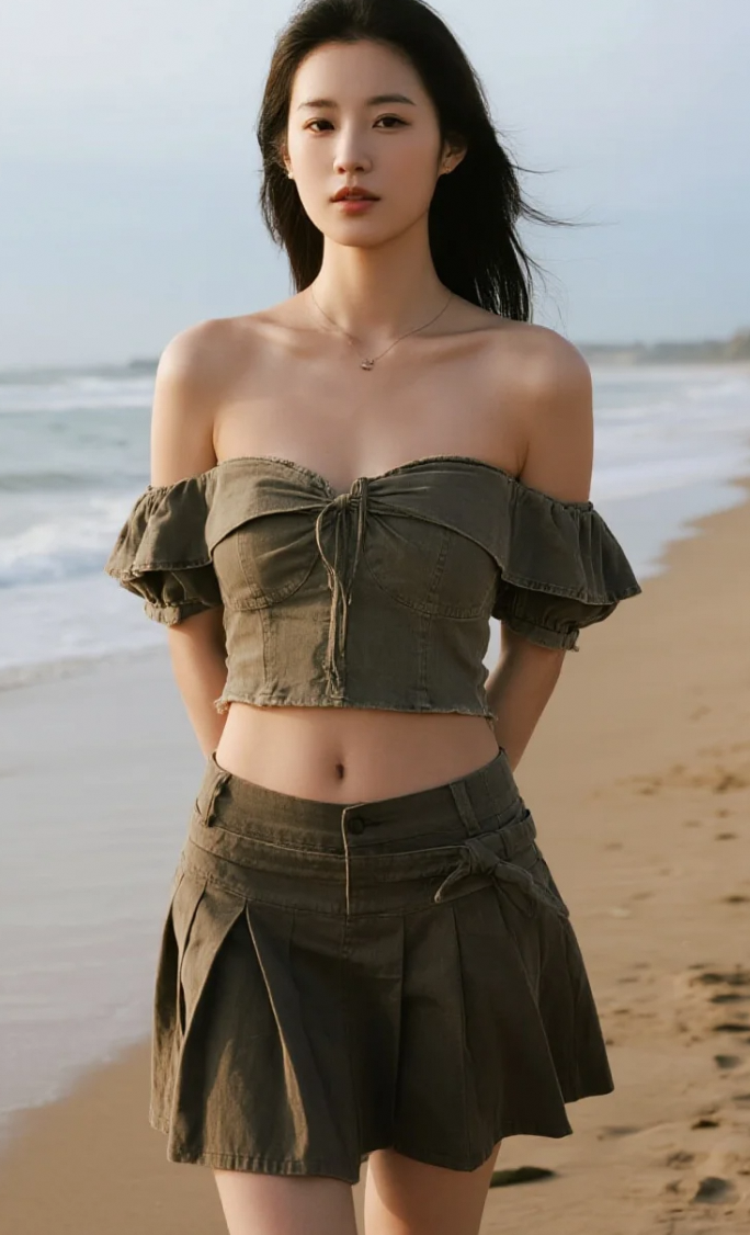 看她与海浪嬉戏，太有活力了