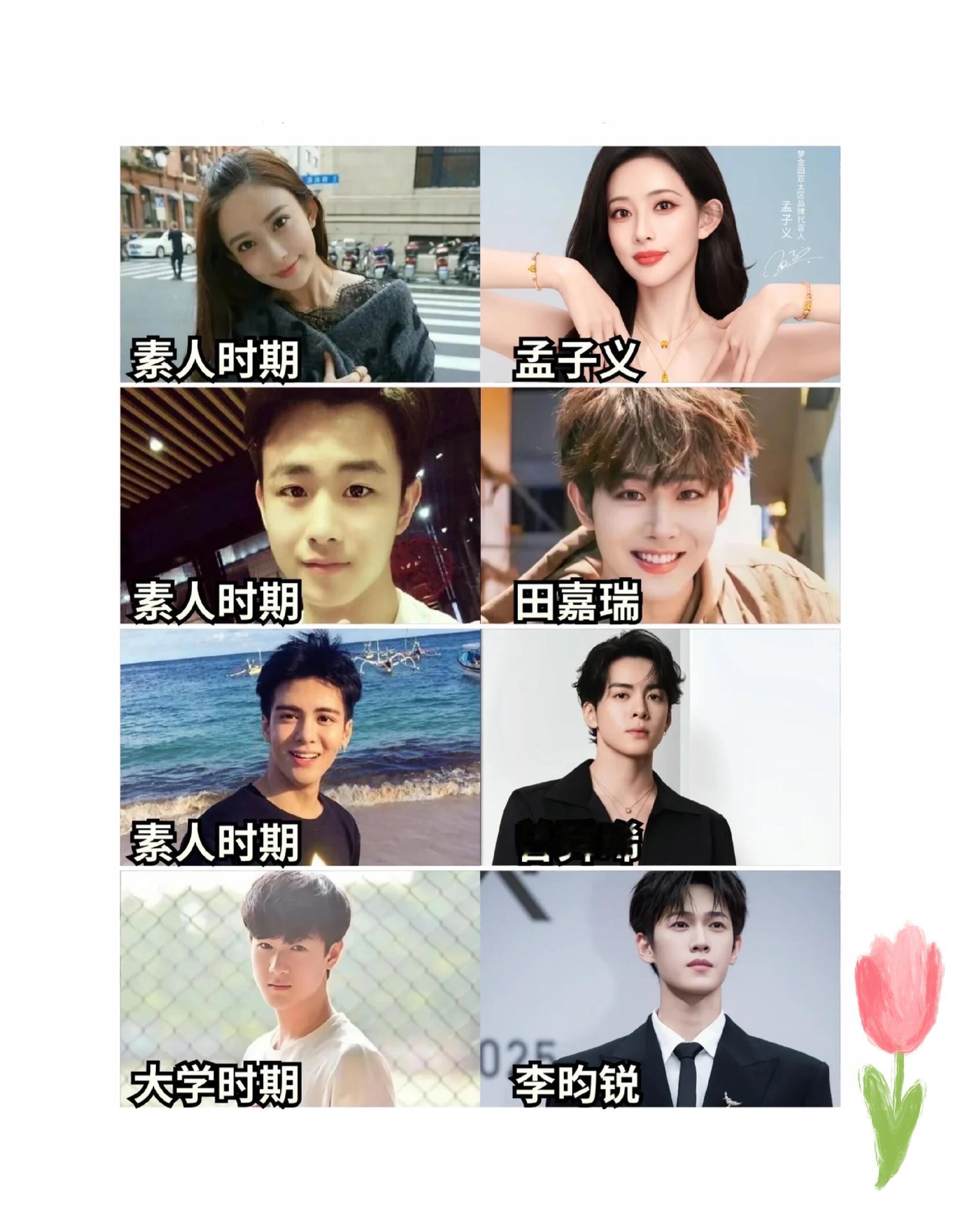 盘点明星出道前的颜值变化