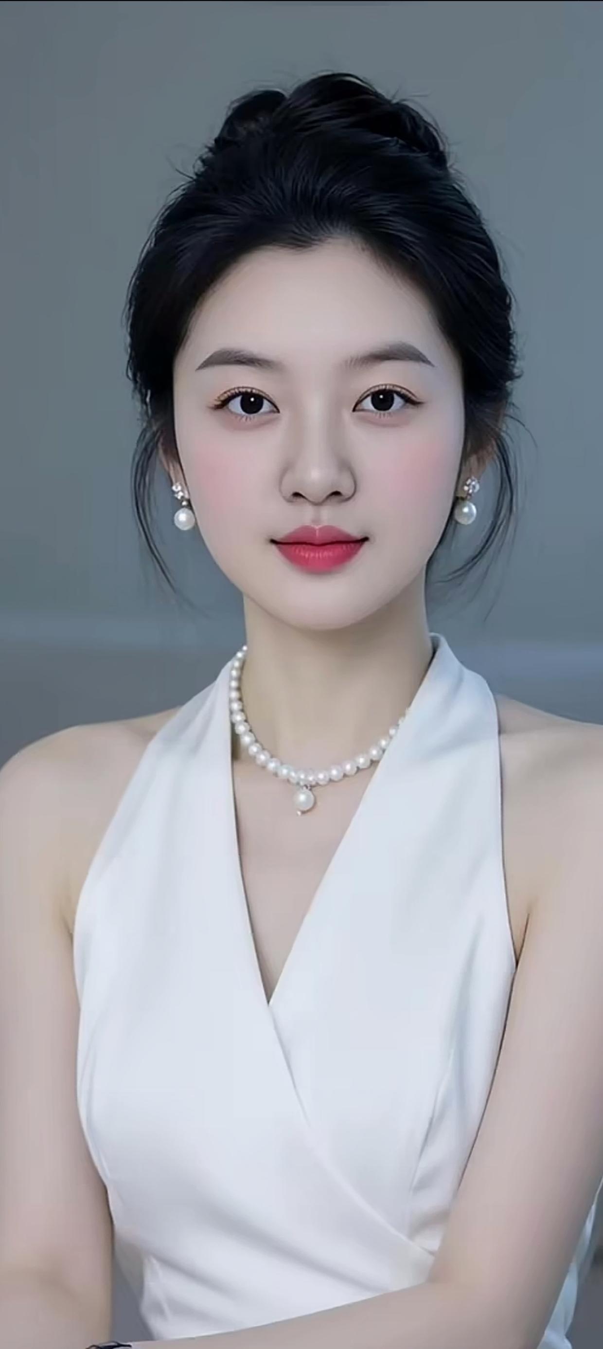 玉人如花，珠光满面。