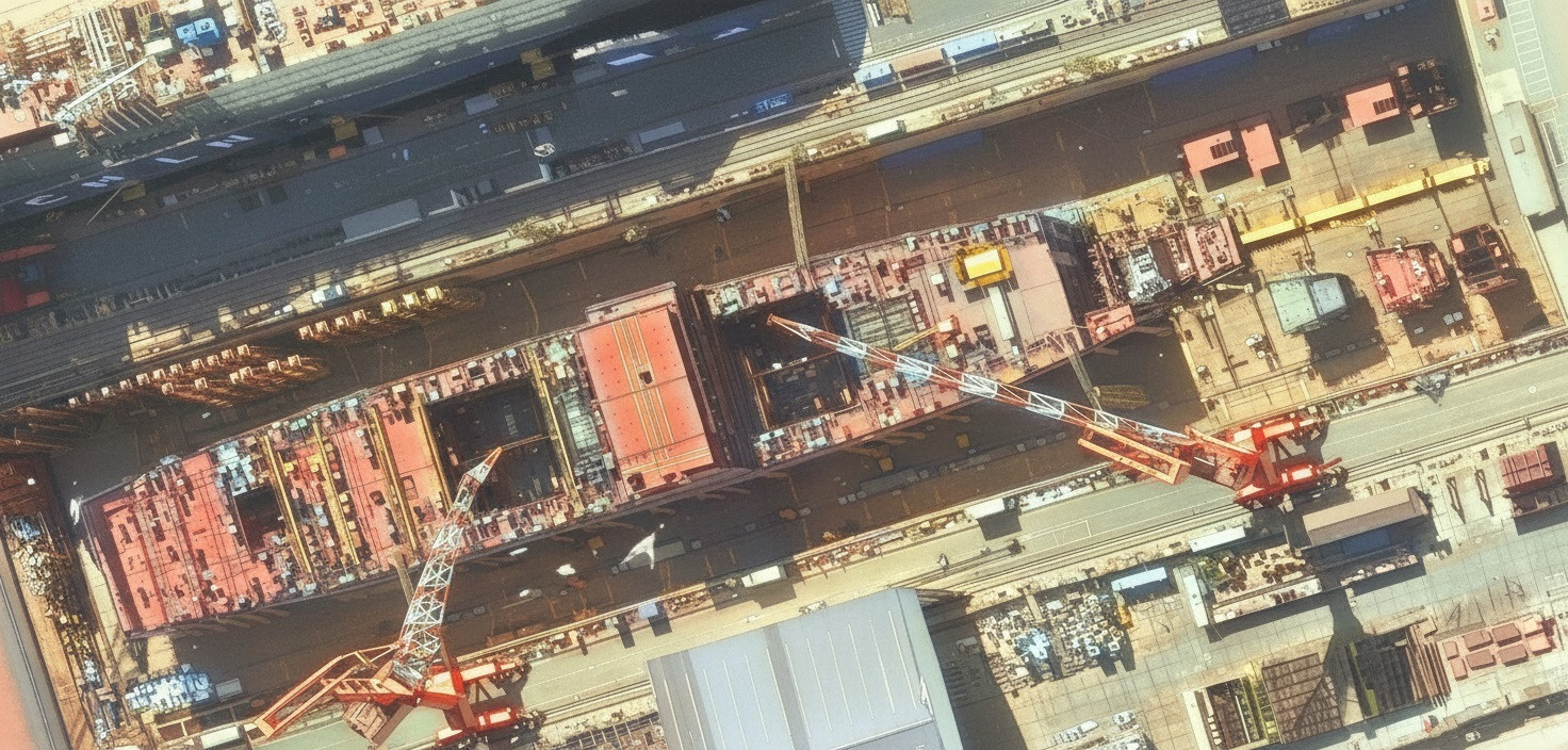 好家伙，004核航母完成水线段合拢，原来只用了半年的时间！004核航母第一个分段