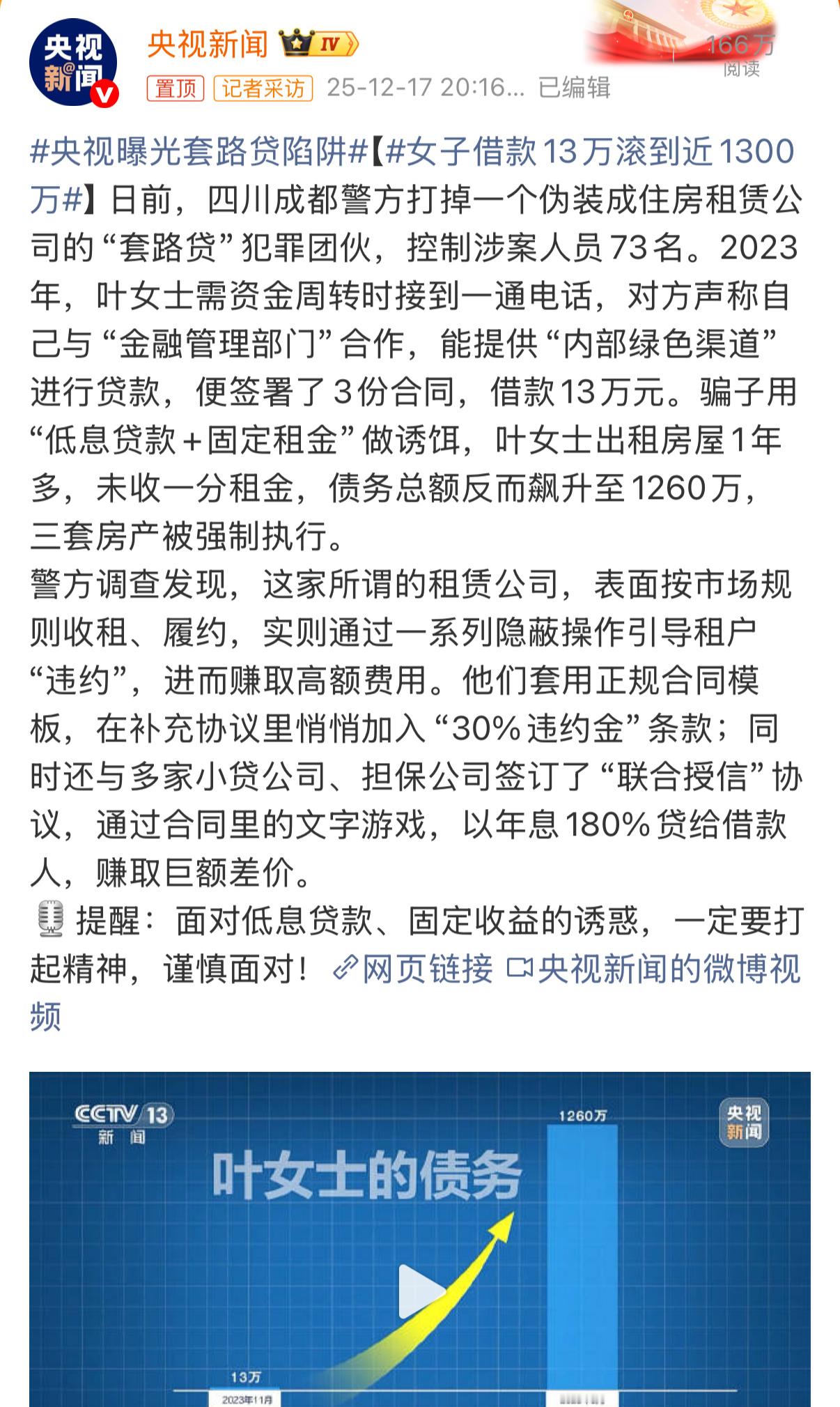 女子借款13万滚到近1300万我们公司写字楼很多搞AB贷的，经常看到老大爷老大妈