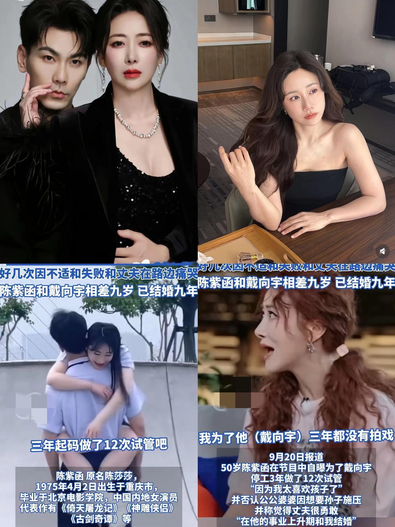 陈紫涵喜欢孩子的程度，不亚于喜欢戴向宇，曾自曝自己因多次备孕却不能怀孕，蹲在