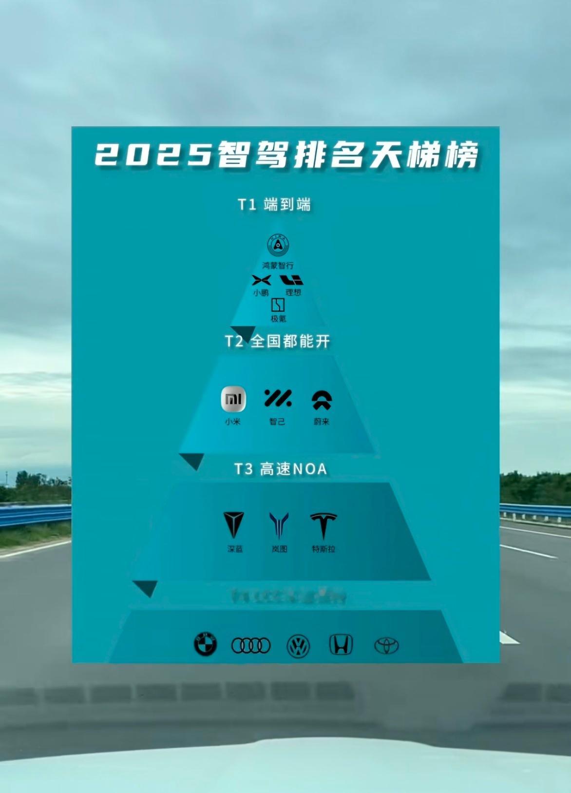 2025智驾排行天梯图，认同吗？[doge]​​​