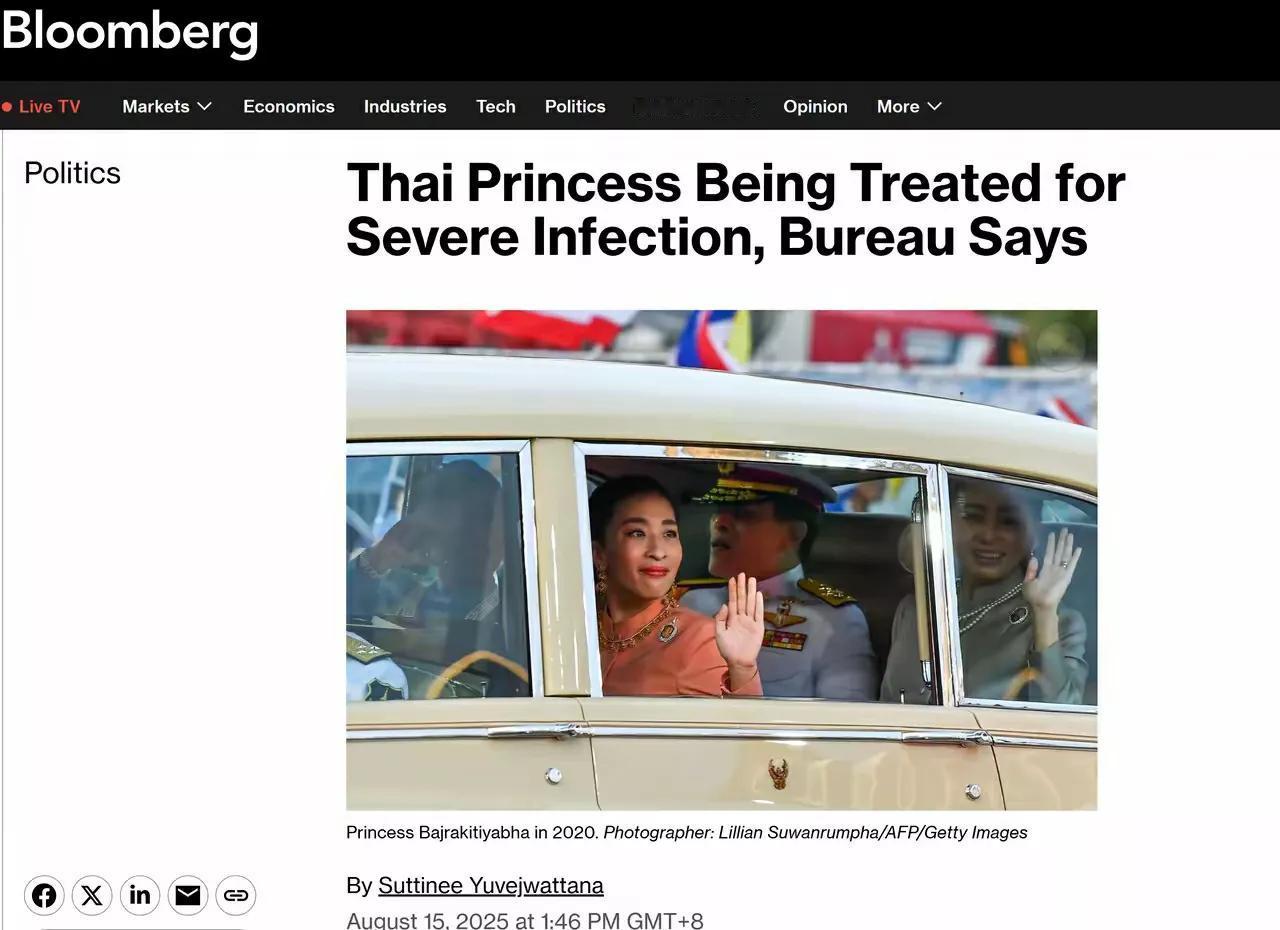 泰国官媒发公告，帕查拉公主病危，得了败血症。网友说，恐怕凶多吉少了。过几天就要