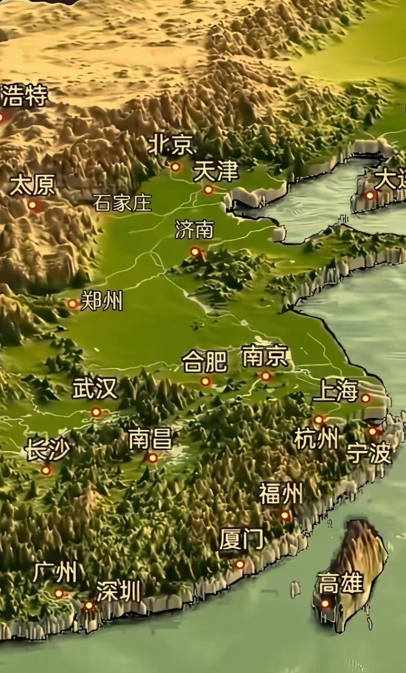 中国的地形，平原就这么一小块
