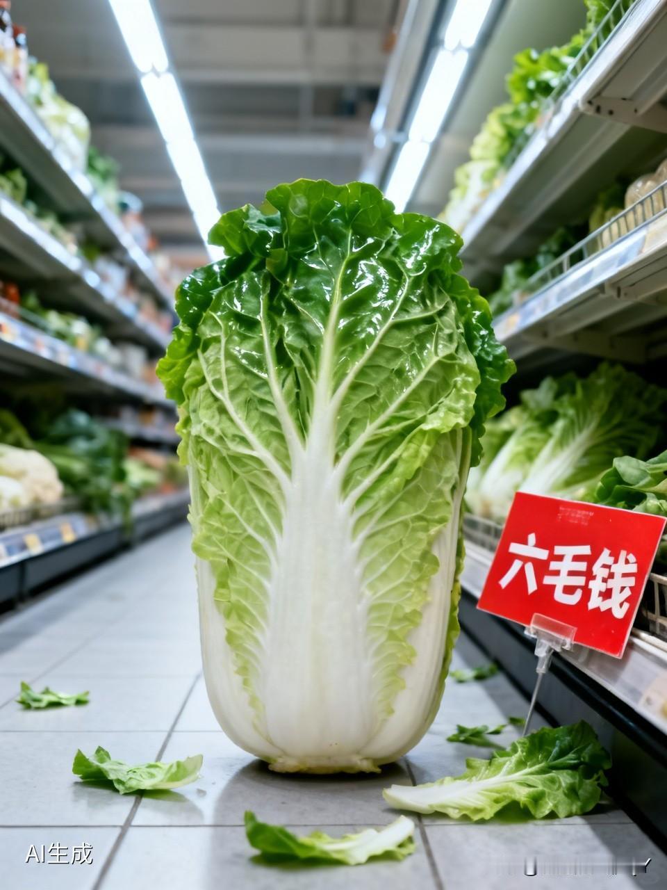 这是什么操作啊！听有业内人士透露，超市售卖的大白菜进价为每斤六毛六，然而超市直