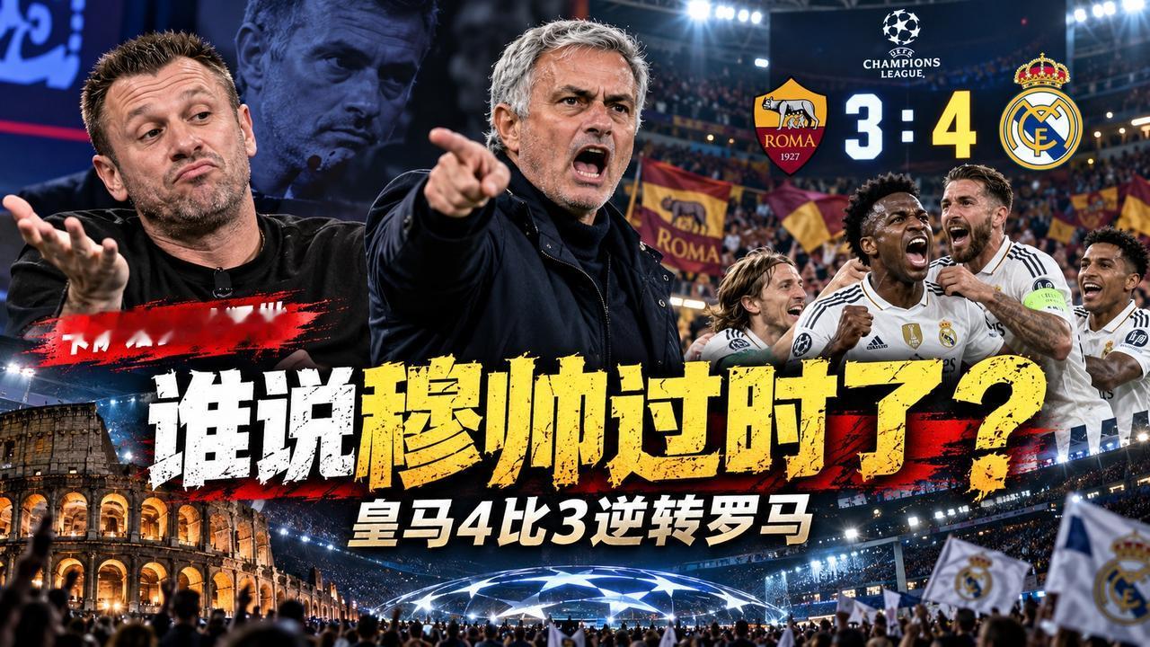 卡萨诺刚说穆帅足球过时10年，皇马4比3之后，这话成了笑话不知道卡萨诺看完皇