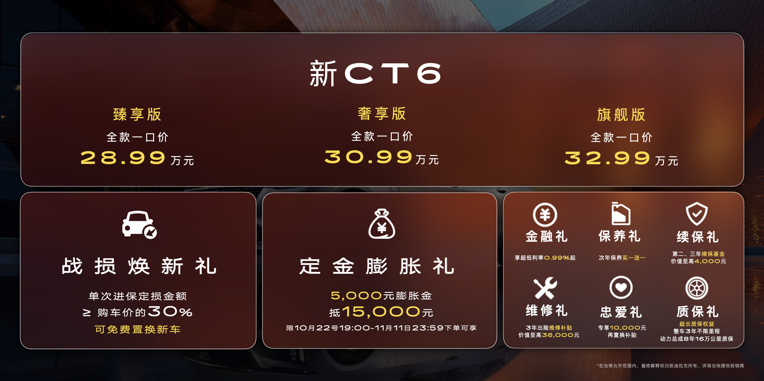 买底盘送车[doge]凯迪拉克CT6发布！“战损焕新礼”有点东西，符合大家看
