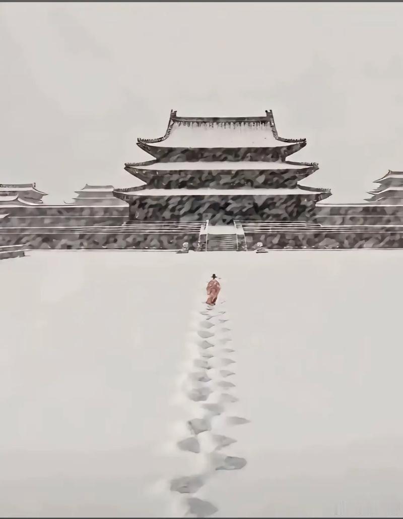 北京下雪了，这张图火了！大明张居正雪中孤影