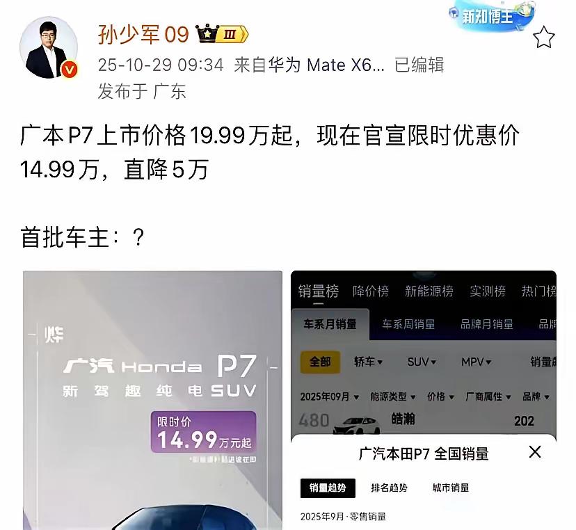 广本这操作,真的看笑了。新车上市卖19.99万,卖不动,扭头就官降5万,直接1