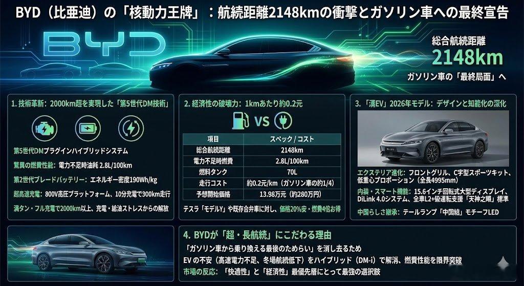 日媒：BYD新车「核動力王牌」——这标题很贴切啊比亚迪的新车型，代号“核动力王牌