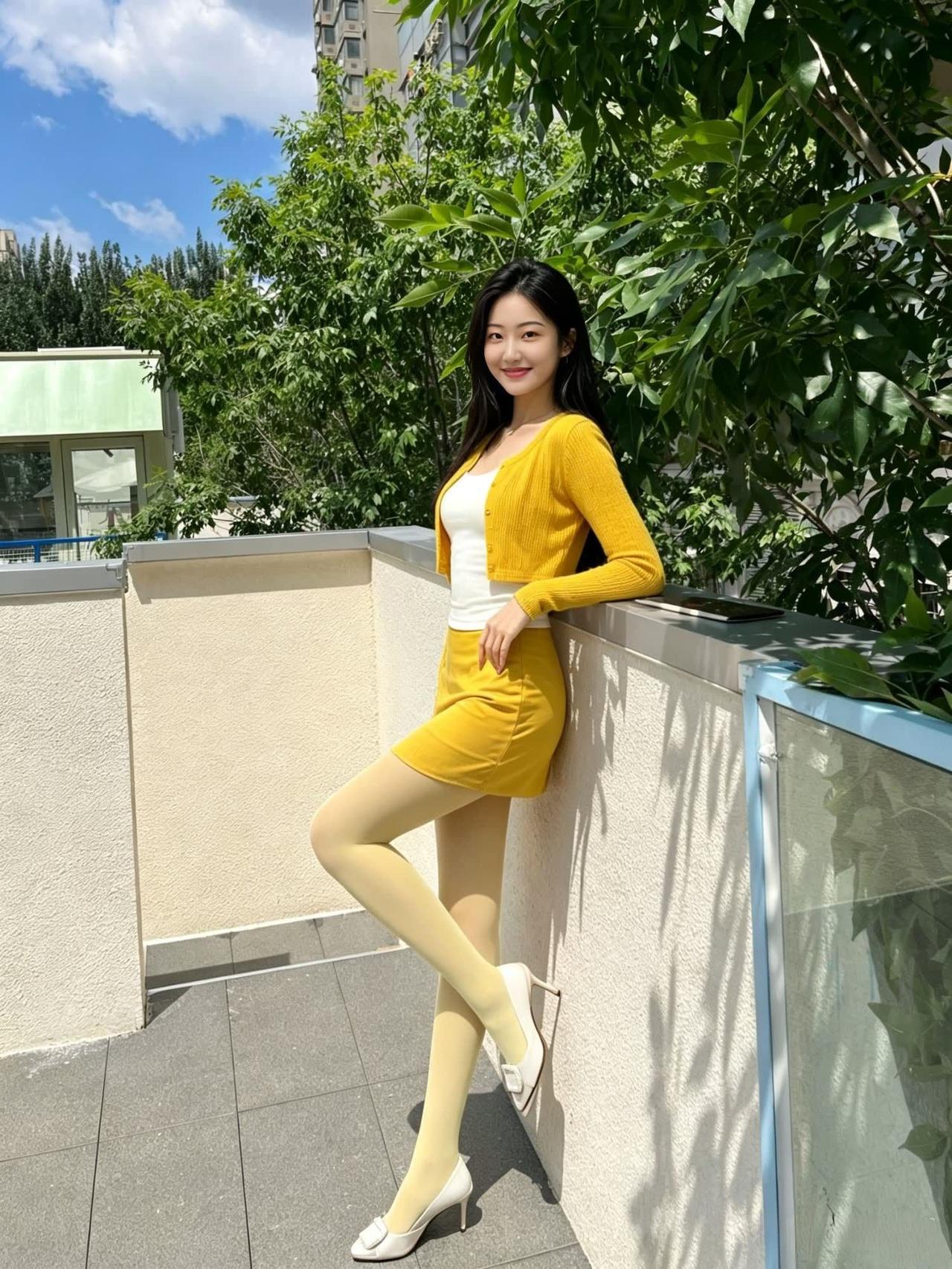 这套经典的黄色穿搭必定会让拥有李莲英式胜负欲的勾杂继续找麻麻，找到杂母以后，杂母