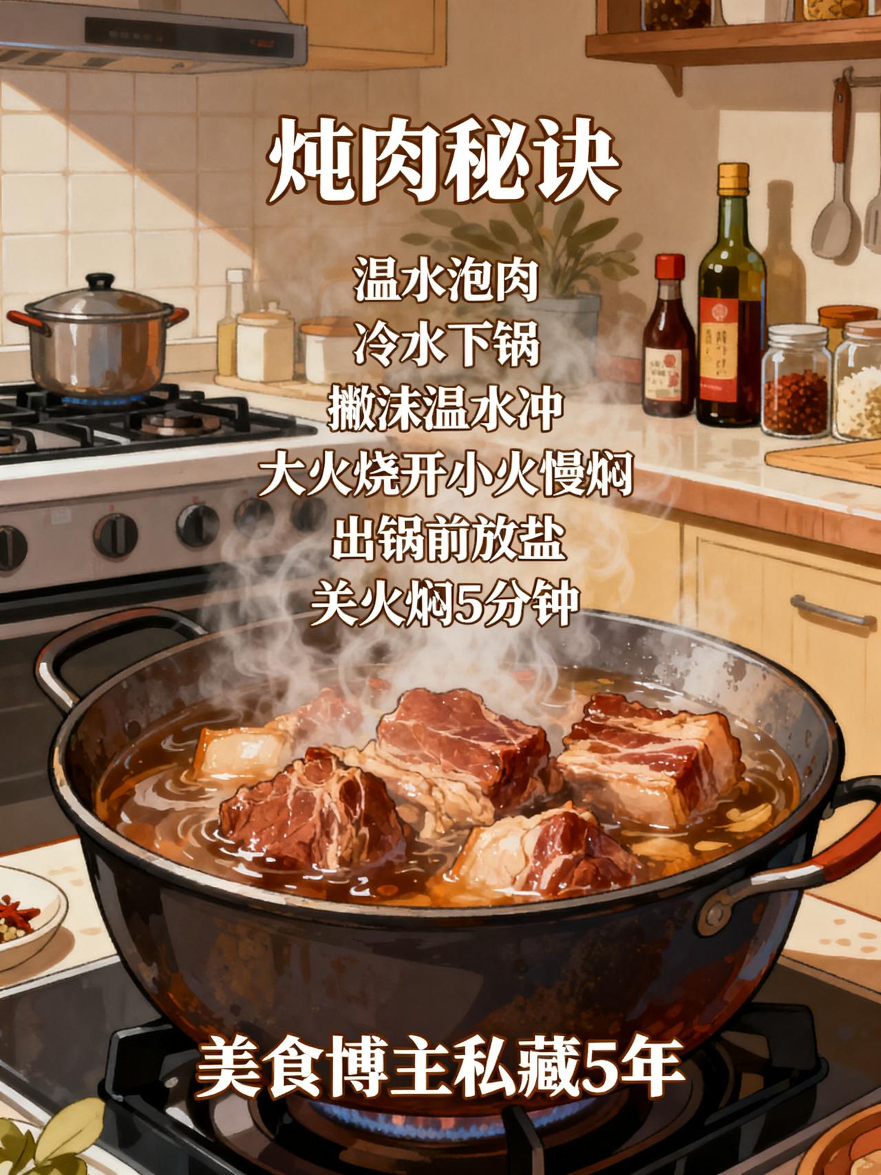炖肉不柴的秘诀，90%的人第一步就错了藏在美食博主私藏5年的炖肉不传秘诀，90