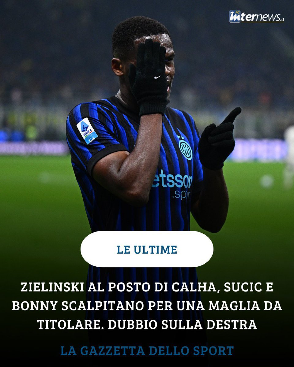 ⚫🔵国米预计首发（3-5-2）：索默；比塞克、阿坎吉、巴斯托尼；卡洛斯·奥古