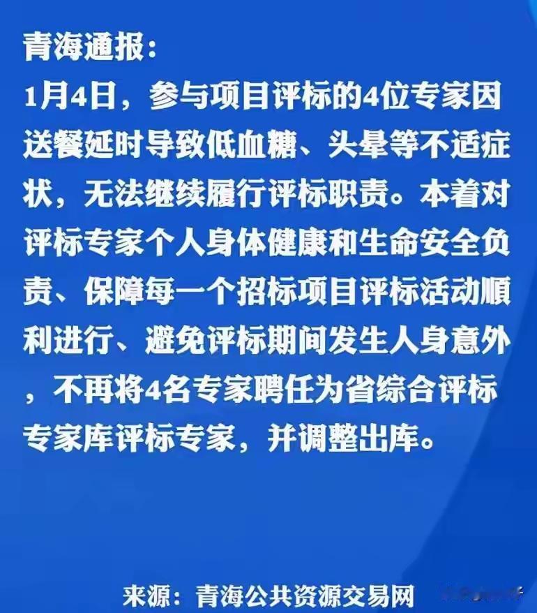 4名专家怎么也想不到，只是对一场迟来的午饭表达一点点情绪，怎么就成了“退出专家库
