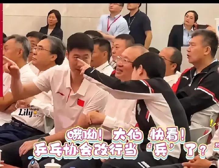 国乒人团建名场面！莎局&王励勤激情“解说”救命！邮政活动里国乒这画面太好嗑了