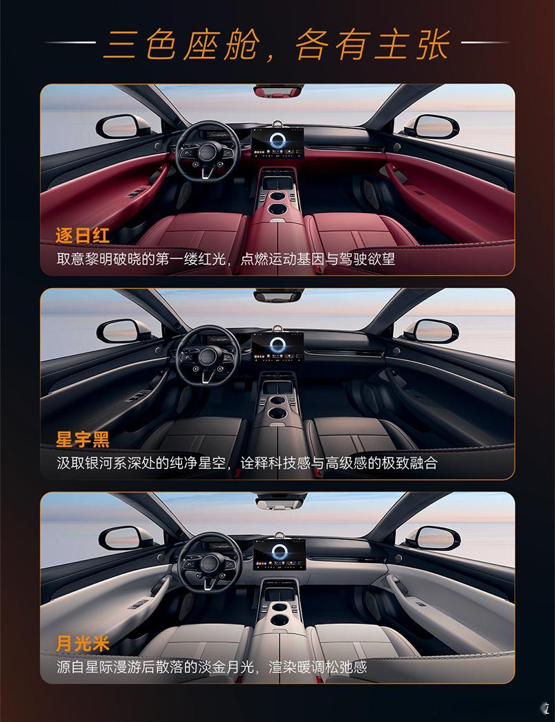 启境GT7内饰发布，这内饰造型大家觉得怎么样？配置上也有前排双零重力座椅、AR