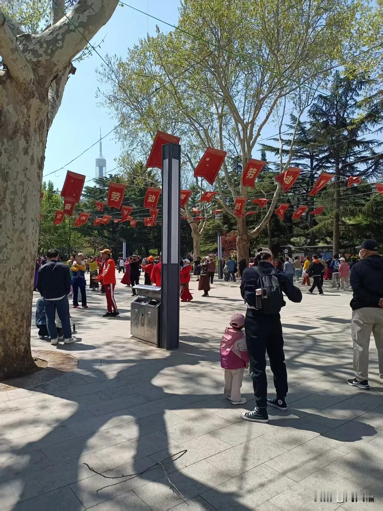 大连身边事五一假期的劳动公园人真的很多，劳动公园的牡丹花开了，非常的漂亮，每