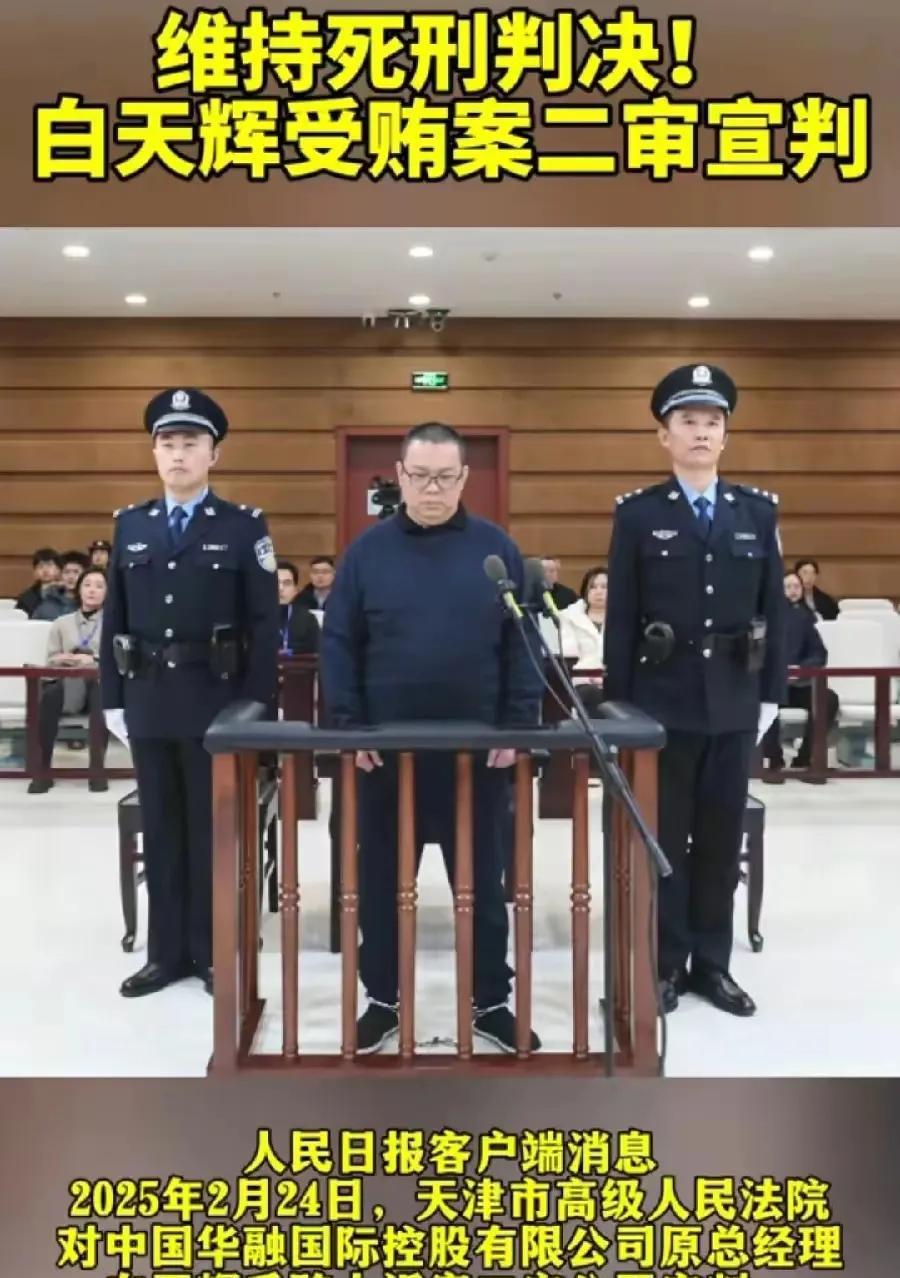 年纪轻轻不学好，跟着老大黄泉路上跑，二审宣判，白天辉死刑基本上已成定局，华融