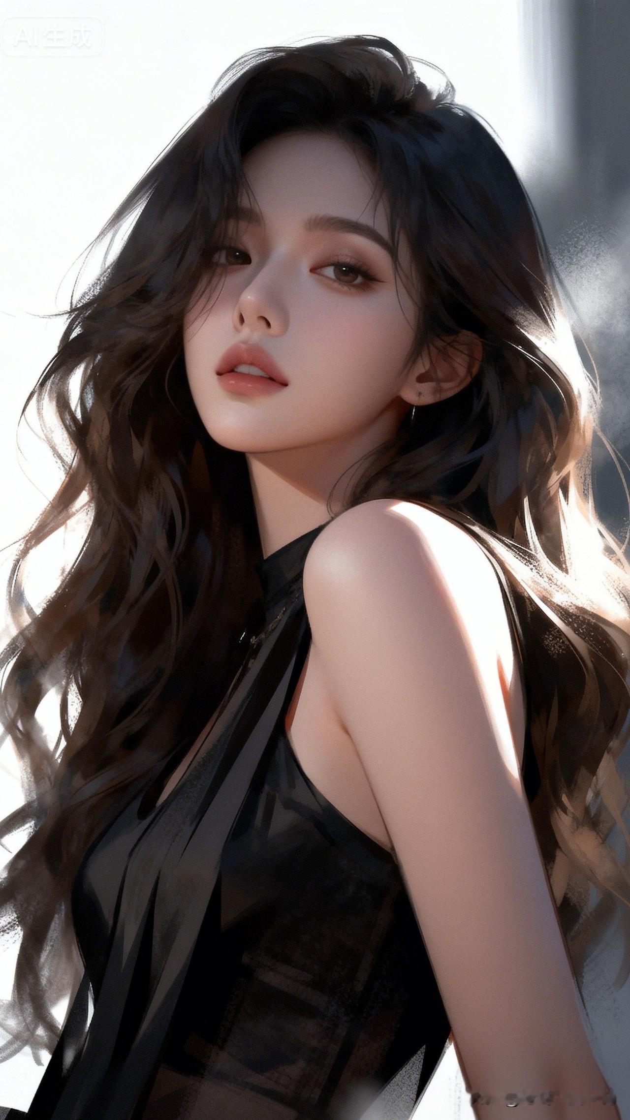轻纱遮面，风姿绰约。一眼沦陷的神级美图阳光下的黑发美人，散发着神秘与优雅的气息