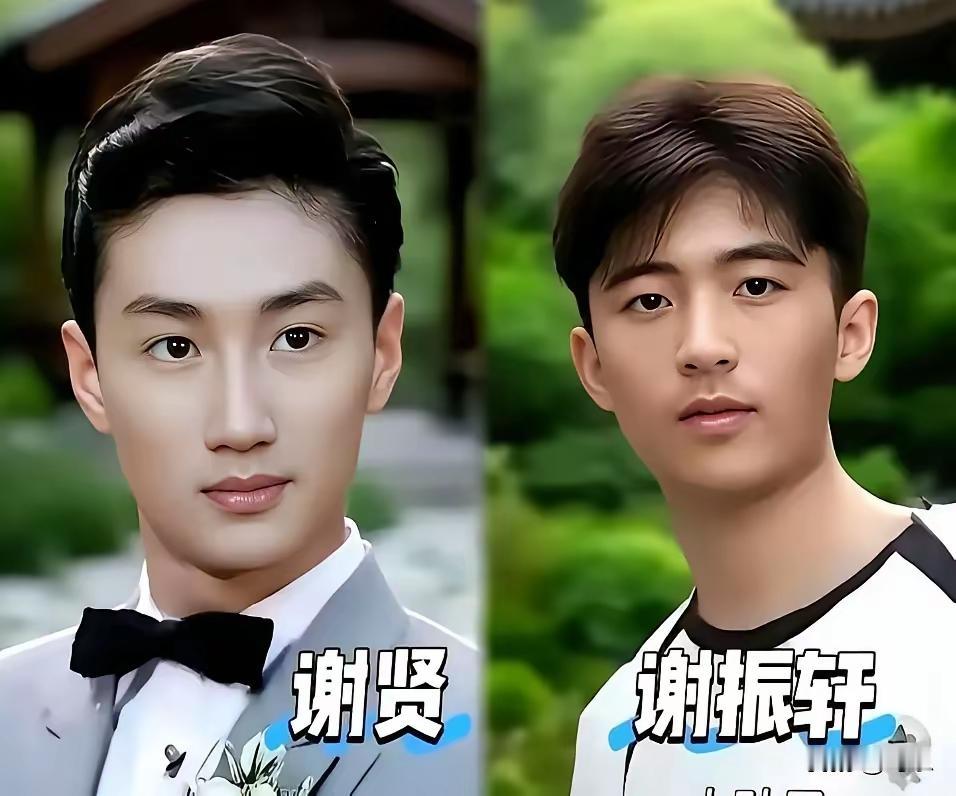 老谢家的基因真的是没谁了你看一代比一代帅气谢贤都挺帅了吧但是到谢霆锋比他爸爸要帅