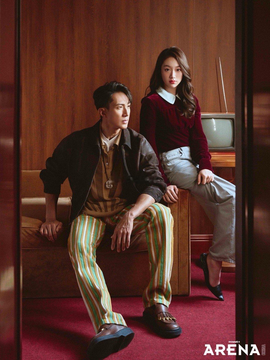 吴尊与15岁女儿NeiNei（吴欣怡）为《ARENAHOMME+》2026年二