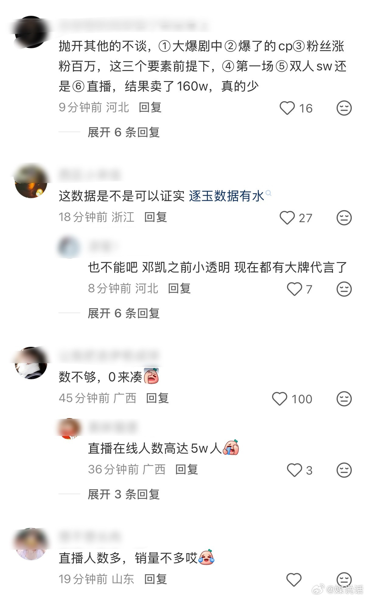 邓凯孔雪儿欧莱雅合体直播战报被质疑《逐玉》虚火，24小时只卖了200w