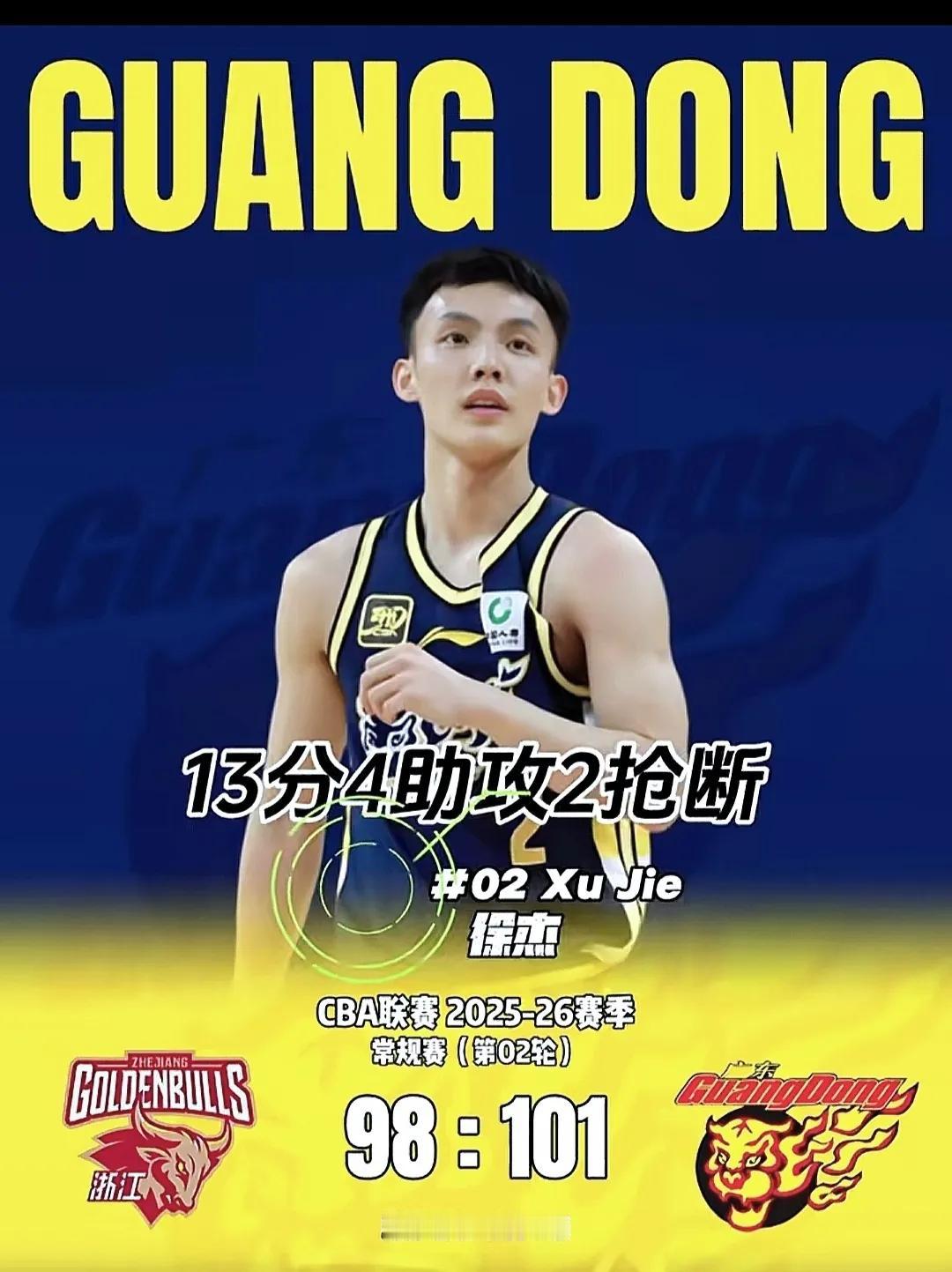 广东队客战浙江，徐杰带伤上场，看似轻松的话题，其实正说明徐杰的态度和球队的不可或