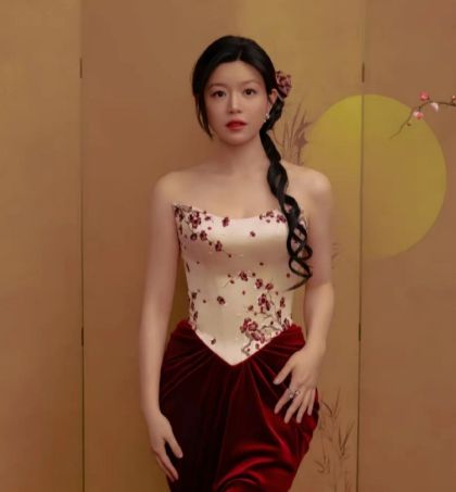 陈妍希最新中式造型，真的好漂亮温婉，很适合她！​​​