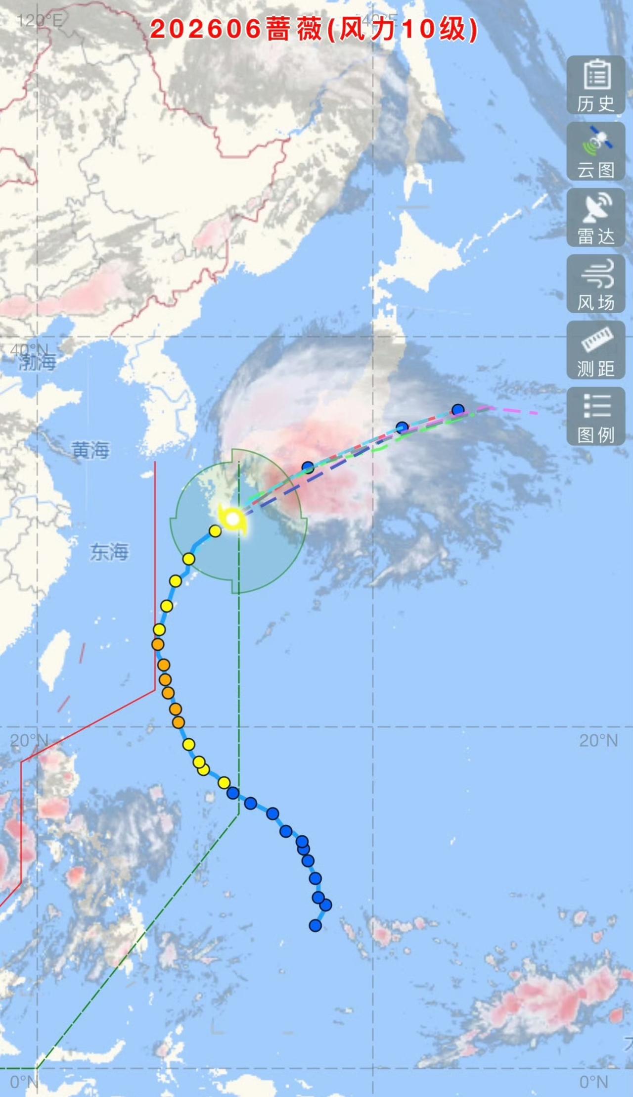 台风"蔷薇"太懂事了，在琉球群岛拐了个弯，直奔日本本土而去，唯一遗憾的是风力还是