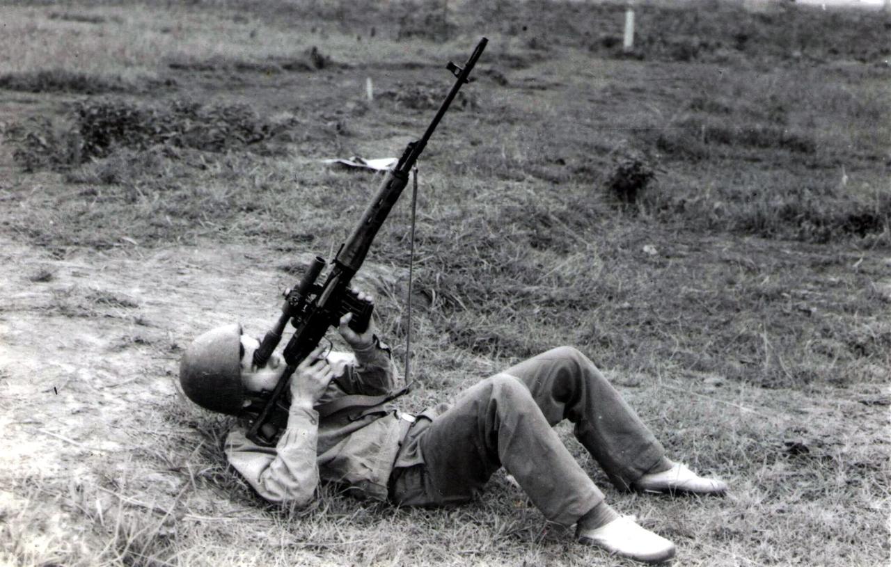 1969年，PAVN狙击手王牌NguyenNhuKhoi在苏联乌克兰