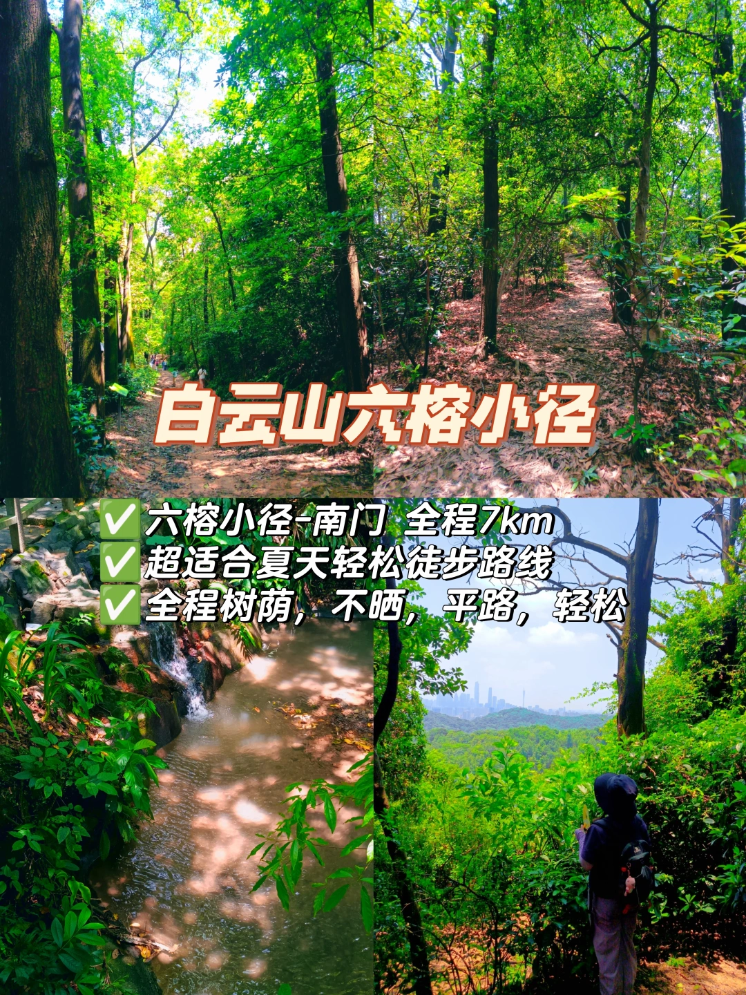 白云山六榕小径｜超适合夏天徒步的7km路线