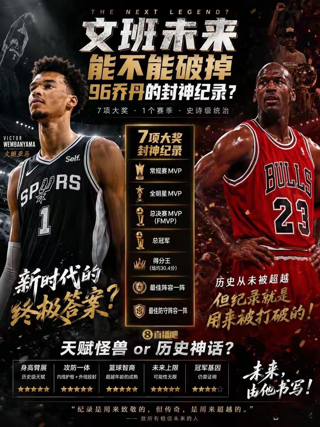 历史独一档！文班亚马将改写NBA3大终极纪录，20年难有人复刻！1.历史首