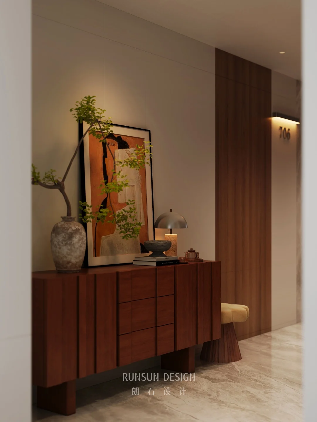 温润木色中古宅，藏着一家人的慢时光