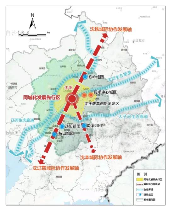 现在看来沈阳都市圈只包括沈阳、鞍山、抚顺、本溪、辽阳、铁岭这些城市。阜新貌似已经