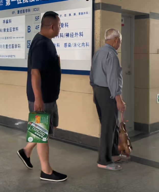 陪爷爷去医院看他的真朋友