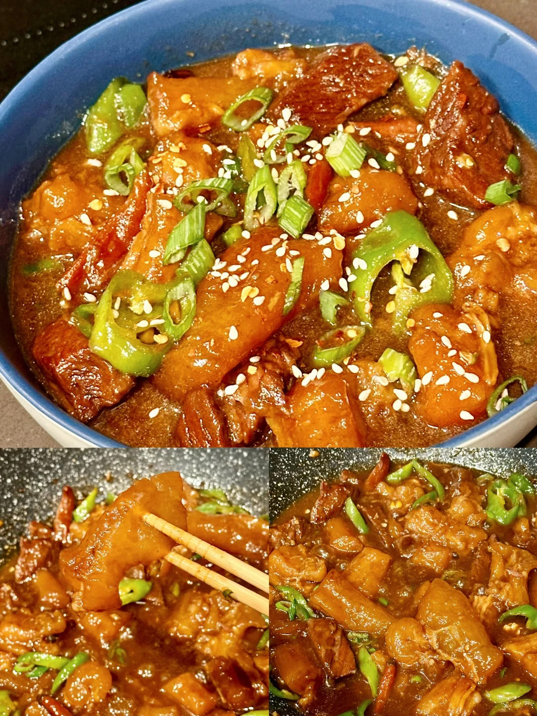 北美自制啤酒牛筋牛腩煲🍲耙糯入味香迷糊😋
