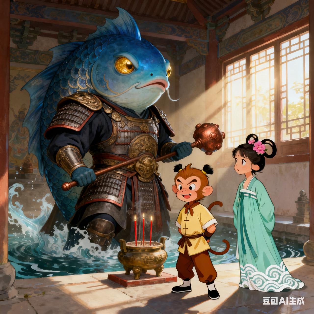 通天河金鱼精吃小童，来自刘备的称号官职～四大名著之间的神秘传承之四金鱼精是《