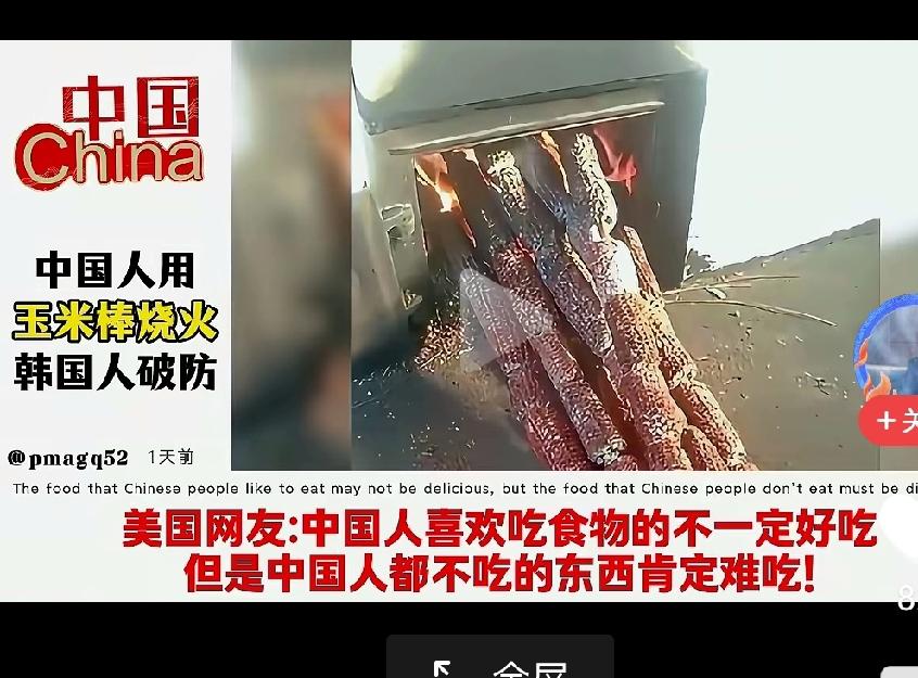 我是真不知道玉米棒子也能吃，韩国人有时候的想法真的和中国人不一样，我刚才看了一下