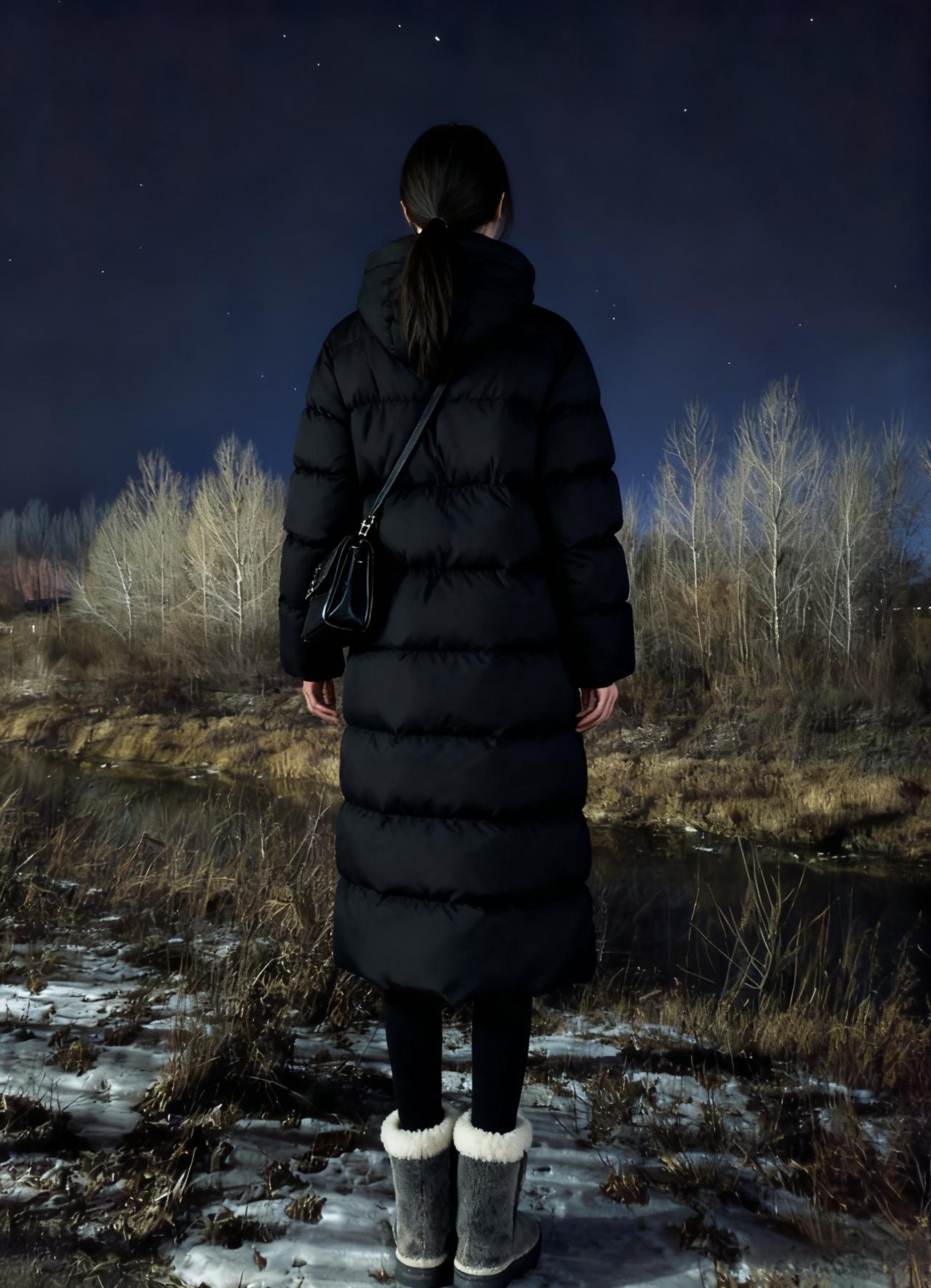 夜色漫过旷野，你的背影是唯一的暖意，在寒冷里长出明媚的春天。