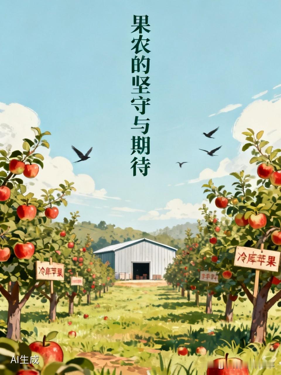 果农都在努力挣扎。去年种出来的苹果🍎放冷库到现在还没卖，今年的套袋又开始了。