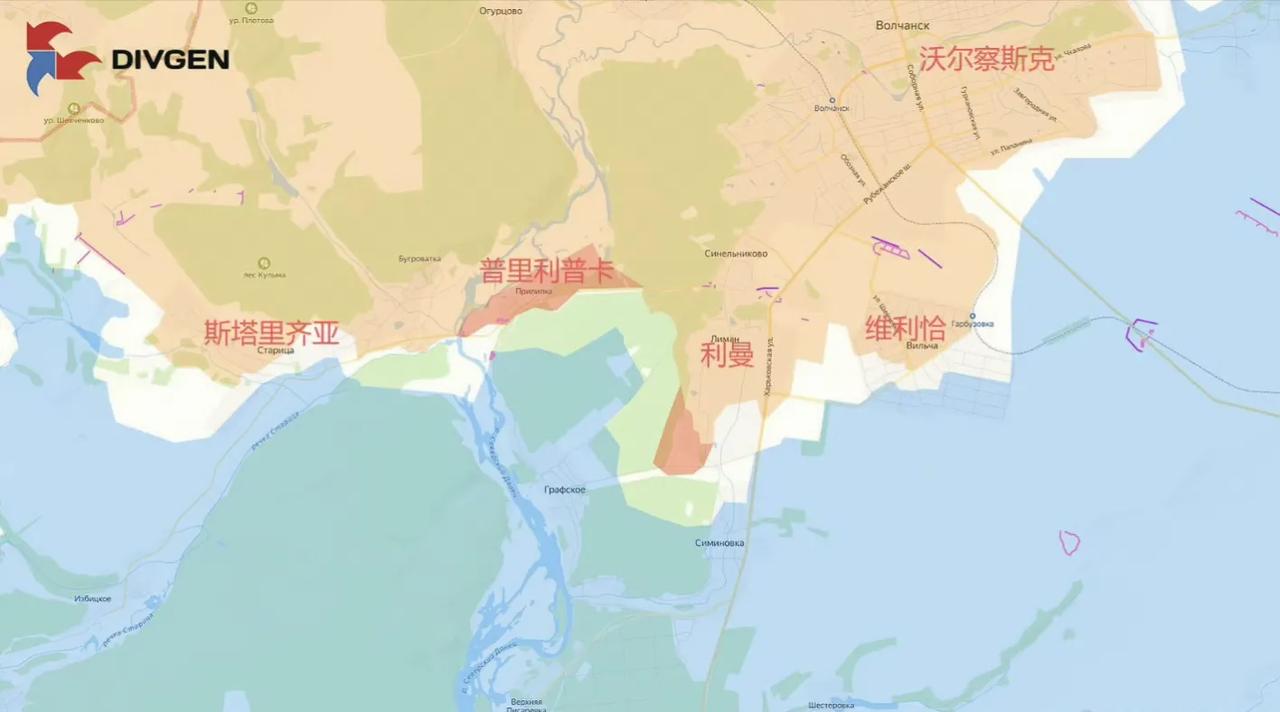 俄军在哈尔科夫北部完全占领了利曼和普里利普卡。不过，俄军后续如果向西南推进的话速