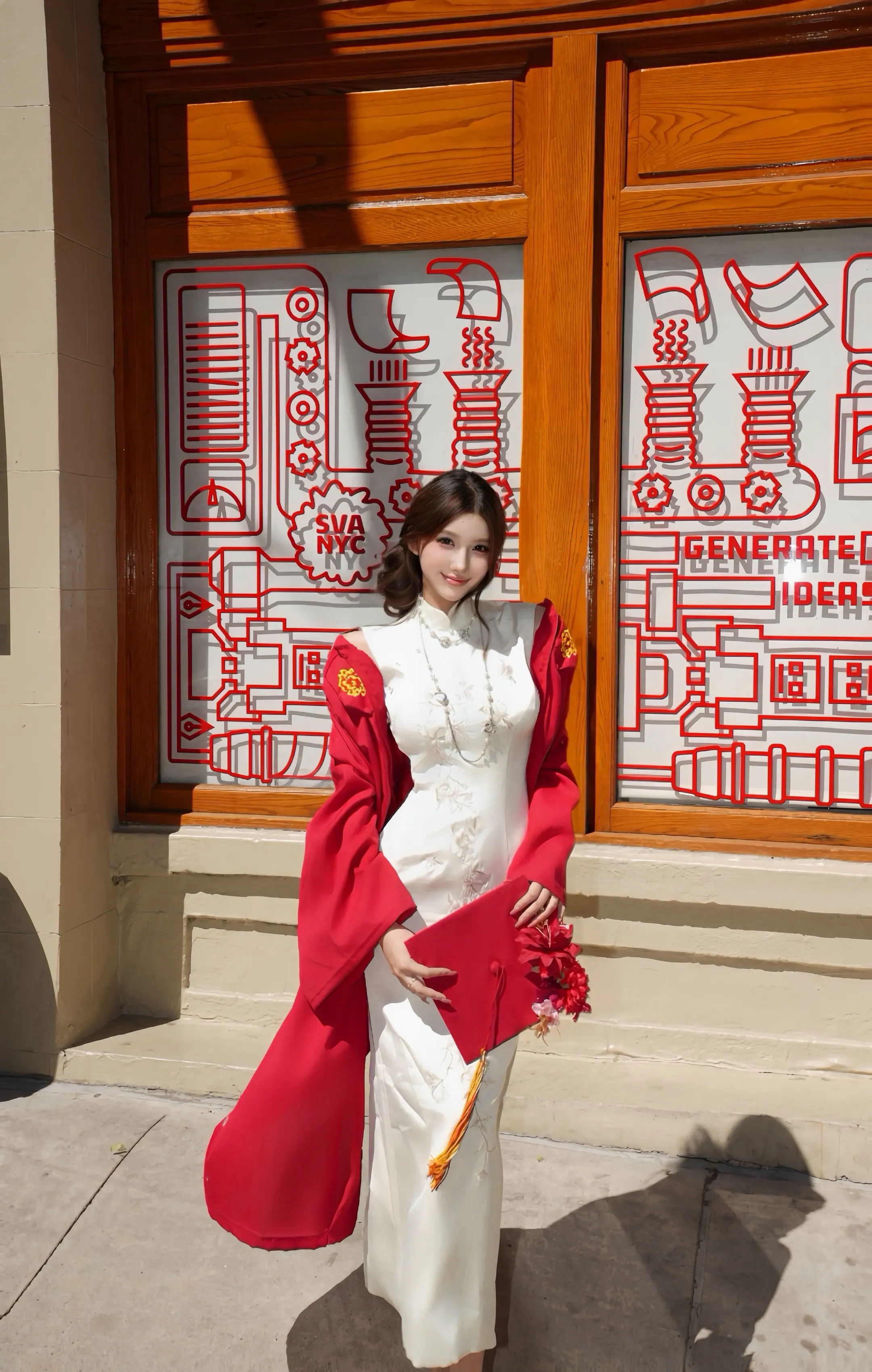 这个女人就这样把中国旗袍带到了纽约街头。