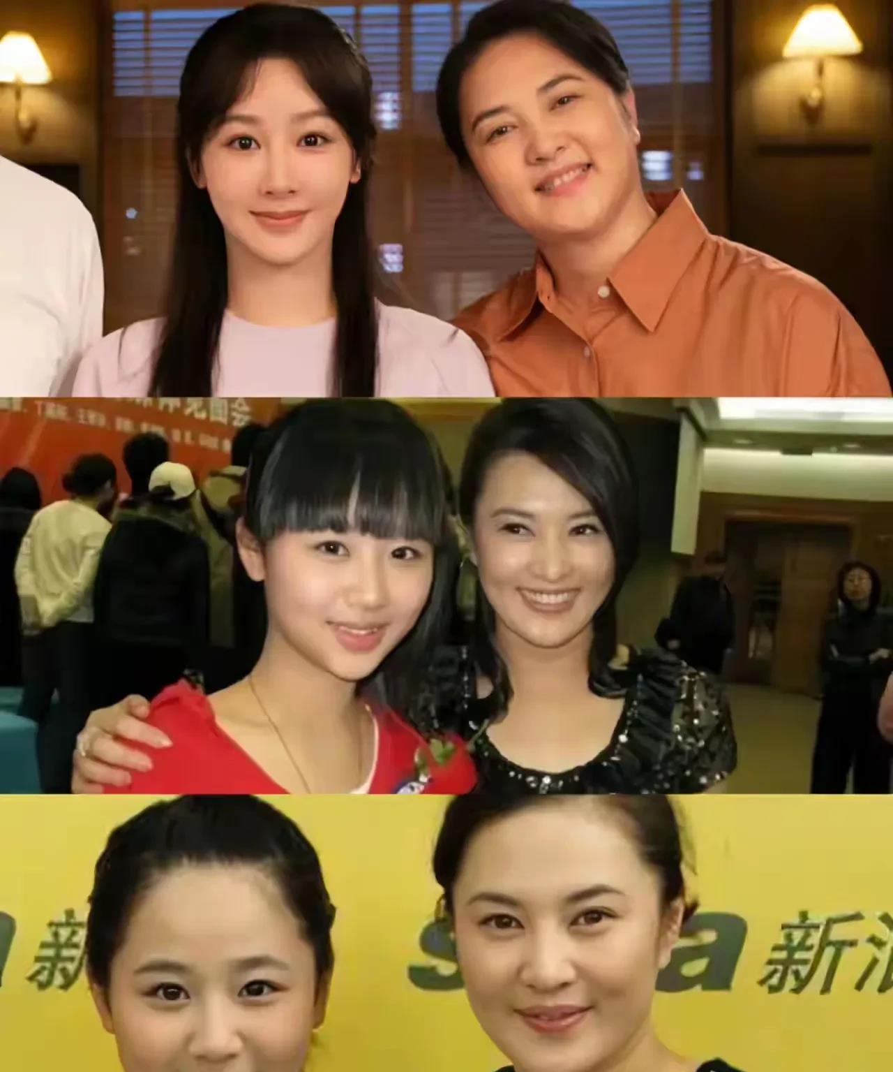 谁的脸不会变啊？看看她和演员王菁华老师的三次合照，谁的变化更大？她褪去了