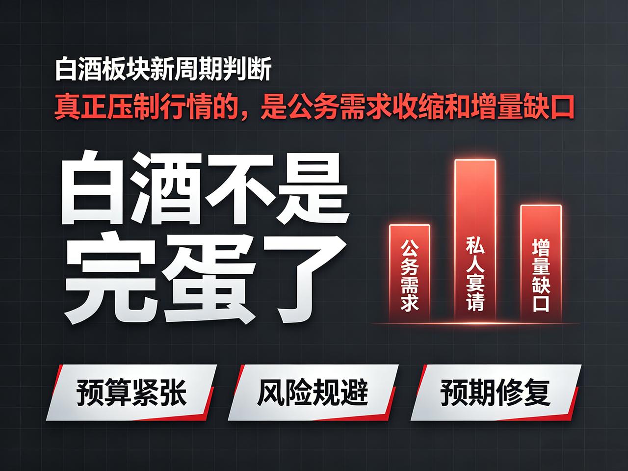白酒行业真的要完蛋了吗？我觉得白酒行业不是完蛋了，只是进入一个全新周期，就是反