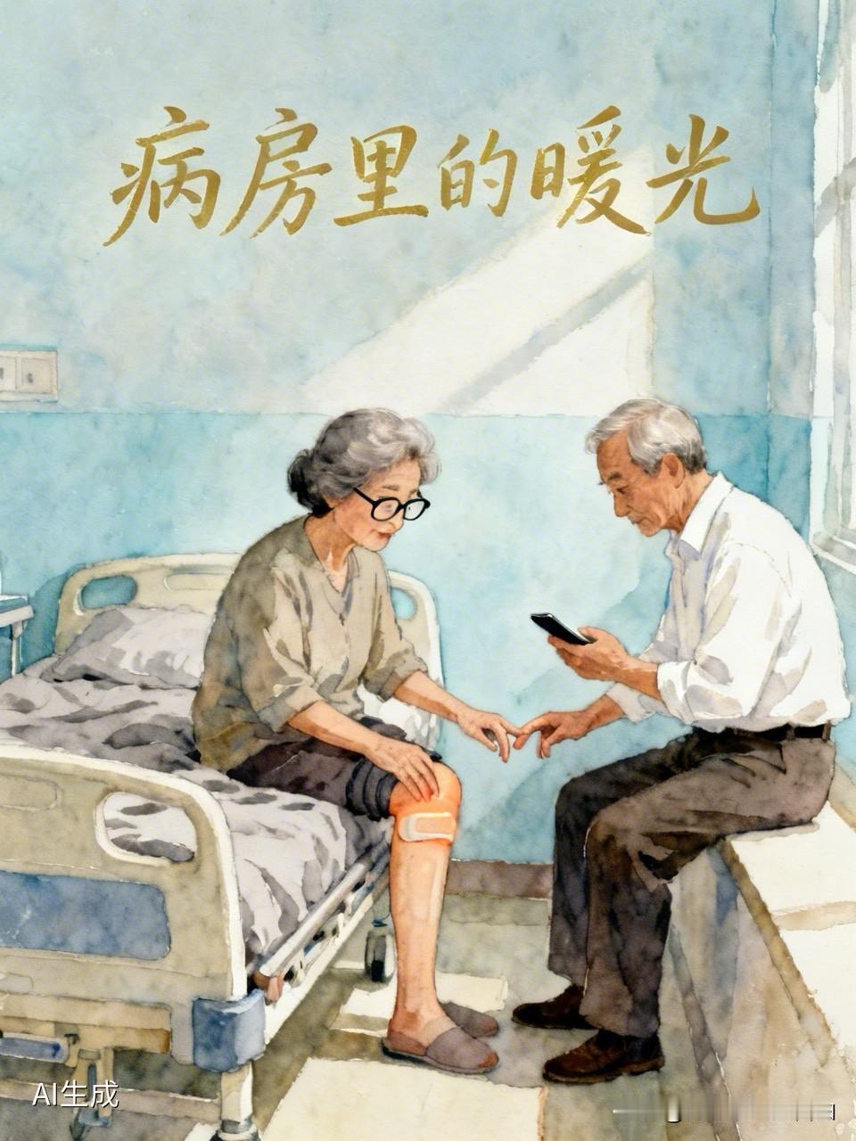 我被邻床这对老夫妻嗑到糖了，他们让我又相信人间有和谐共生的老伴了。刚入住医院