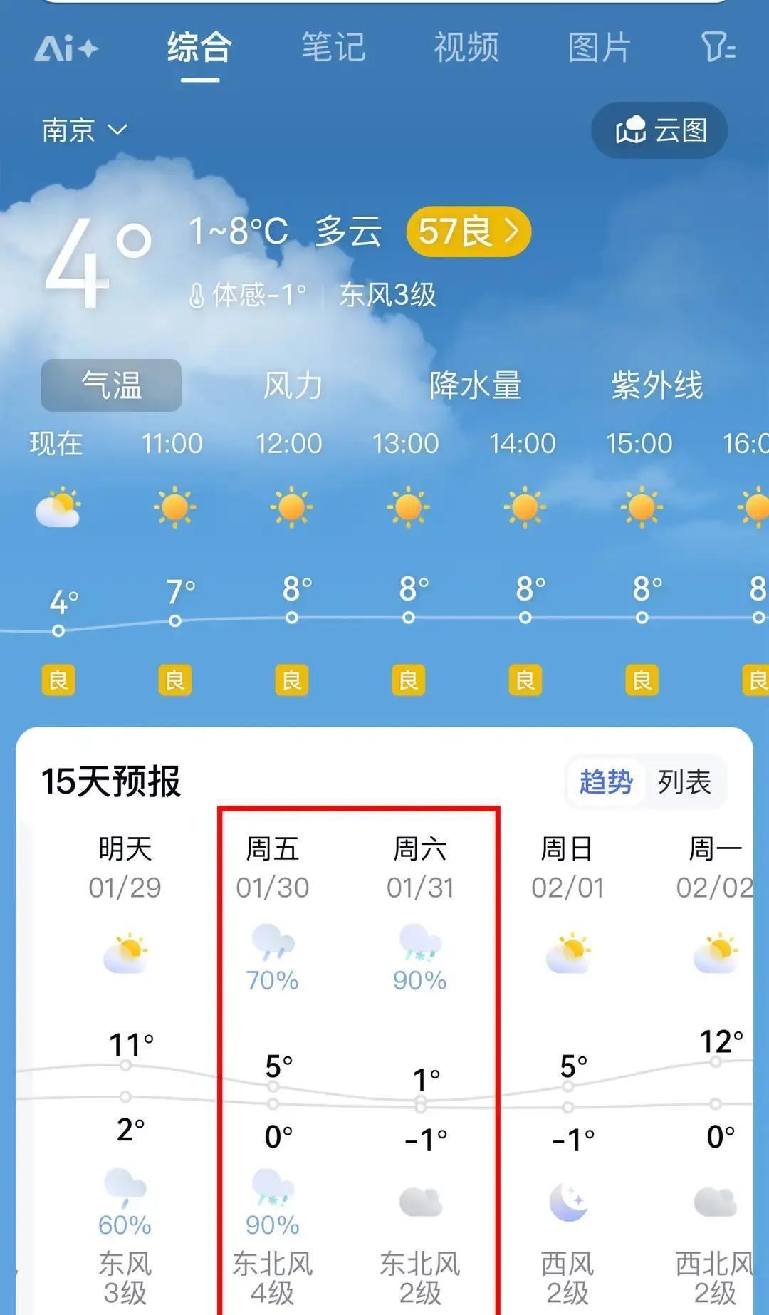南京这天气预报，真是看一次气一次说是月底有雪，结果给个“雨夹雪”，这不是糊弄人