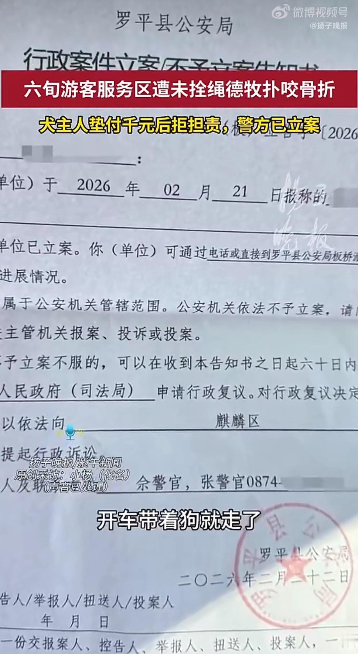 老人被德牧2次扑咬进ICU以前说“我家的狗不咬人”。现在说“身上有特殊气味才导致
