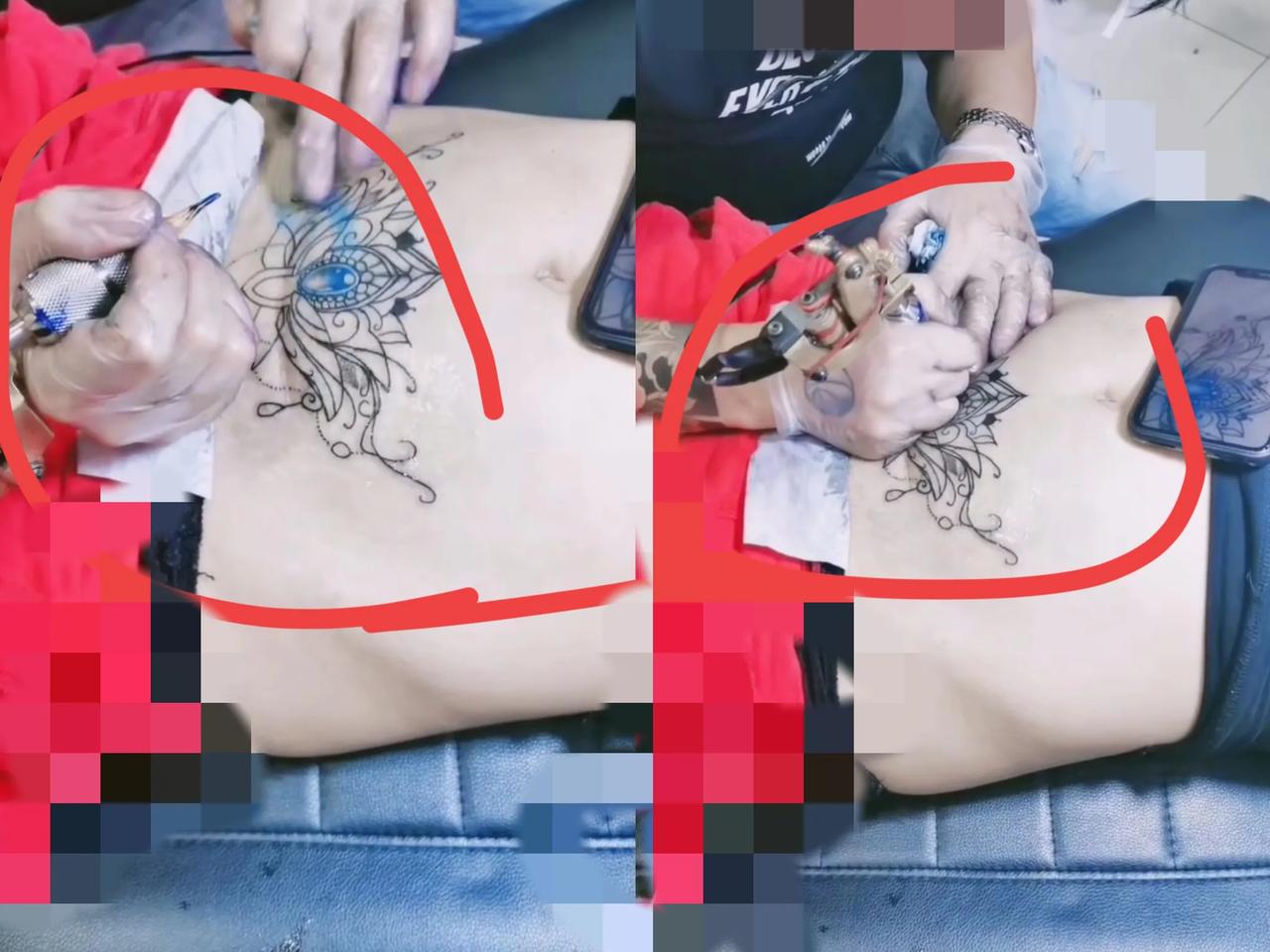 我严重怀疑，现在的年轻人做事真的毫无底线，你纹你的其他地方我都还理解，好